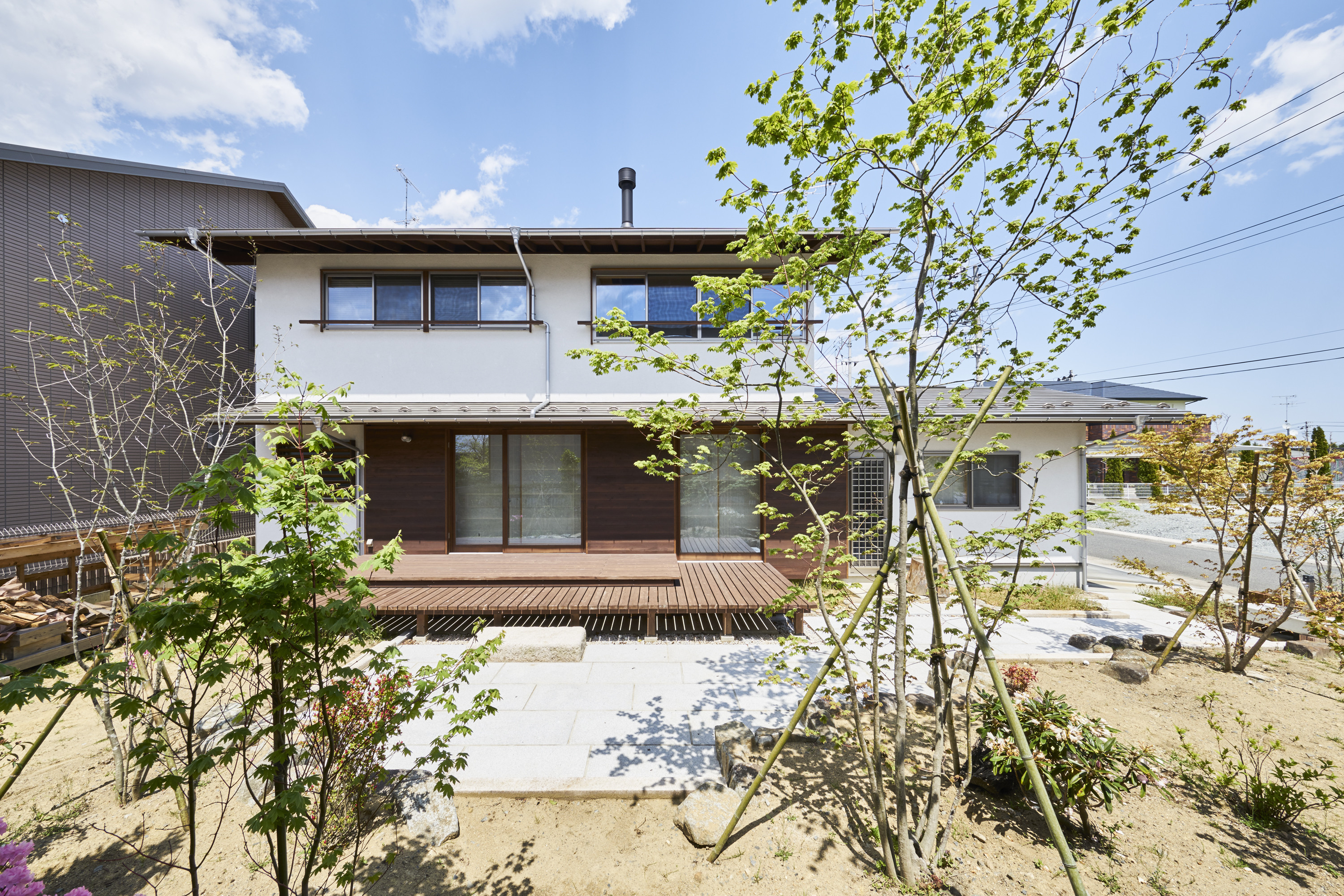 茶室と通り土間のある家